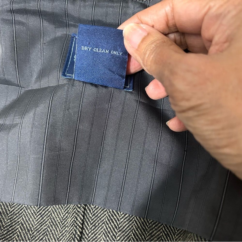 Faconnable Men’s 100% Wool Sport Coat Jacket Blazer Herringbone Gray Sz L - Picture 12 of 16